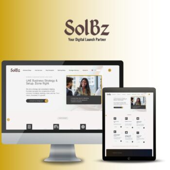 Website design for SOLBZ. a UAE business setup company created by Gibcee